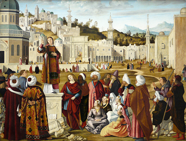 Prédication de saint Étienne à Jérusalem, 1514, Vittore Carpaccio Prédication de saint Étienne à Jérusalem, 1514, Vittore Carpaccio