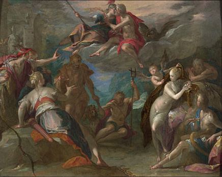 Réunion des dieux, vers 1590, Hans von Aachen