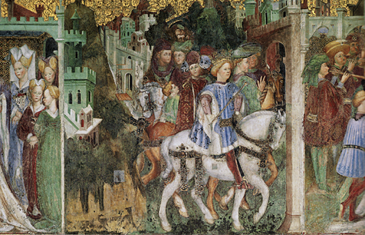 La historia de Teodolinda, fresco, 1440-1450, hermanos Zavattari