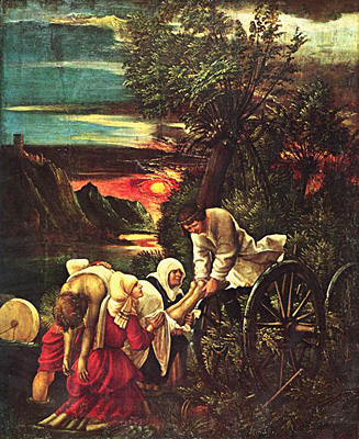 Rescate del cuerpo de san Floriano, Albrecht Altdorfer