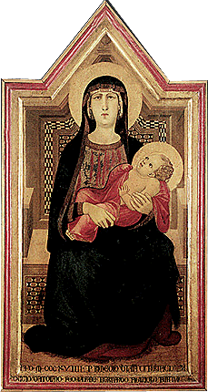 Vierge à l'Enfant, "la Madone de Vico l'Abate", 1319, Ambrogio Lorenzetti