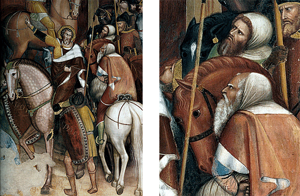 Crucifixion, peintre anonyme, nommé Barna da Siena, San Gimignano, Collégiale