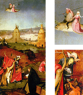 Les Tentations de saint Antoine, vers 1505, Jérôme Bosch