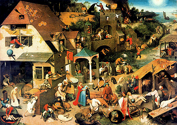 Proverbes néerlandais, 1559, Pieter Bruegel, Berlin, Staatliche Museen