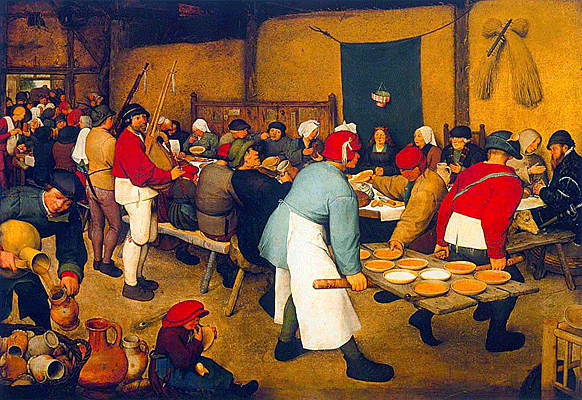 Boda campesina, hacia 1568, Pieter Bruegel