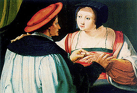 Los Novios, hacia 1520, Lucas van Leyden