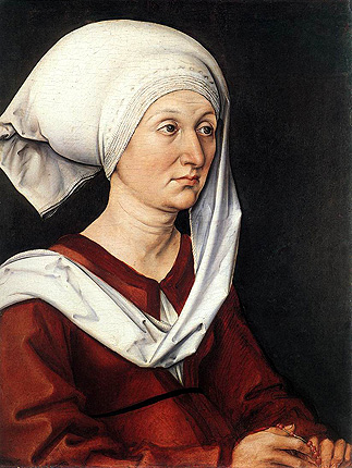 Presunto retrato de Barbara Durero, madre del artista, 1490, Alberto Durero