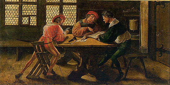 Enseña de un maestro de escuela, 1516, Hans Holbein