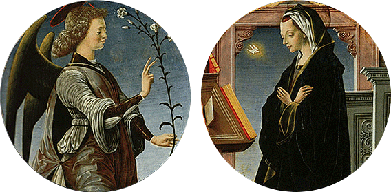 Ercole de Roberti, Ange de l'Annonciation ; Vierge de l'Annonciation Ercole de Roberti, Ange de l'Annonciation ; Vierge de l'Annonciation