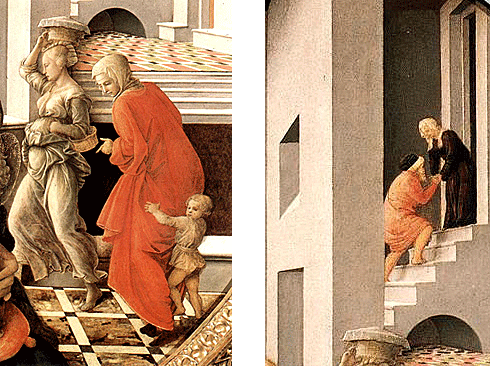 Tondo Pitti, hacia 1452, Filippo Lippi, detalles