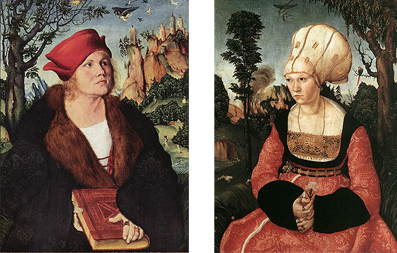 Johannes Cuspinian et sa femme Anna, 1502, Lucas Cranach l'Ancien