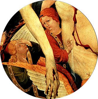 La Grande Pietà Ronde, détail, vers 1400, Jean Malouel
