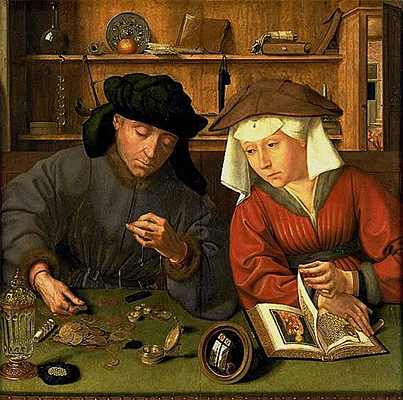 El cambista y su mujer, 1514, Quentin Metsys