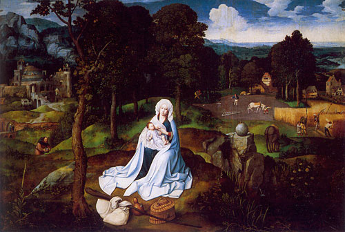 Repos pendant la fuite en Egypte, vers 1520, Joachim Patinir