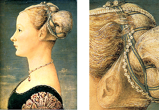 Retrato de una joven mujer, hacia 1470, Piero del Pollaiuolo