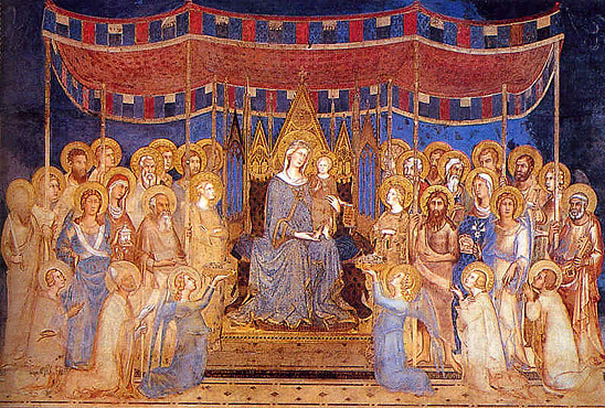 Maestà, 1315, Simone Martini, Sienne, Palais Public, Salle de la Mappemonde