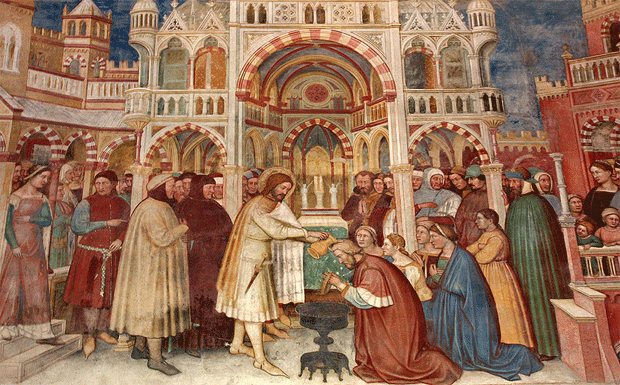 San Jorge bautiza al rey, 1379-1384, Altichiero