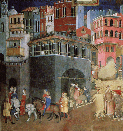 Efectos del buen gobierno en la ciudad, Ambrogio Lorenzetti