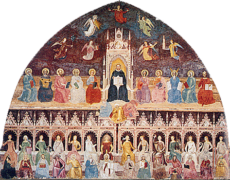 L’Église militante et triomphante, 1355, Andrea Bonaiuto, dit Andrea da Firenze, Florence, Santa Maria Novella, chapelle des Espagnols