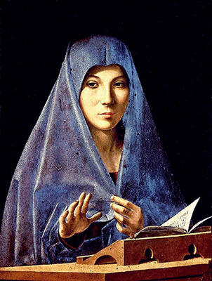 Virgen de la Anunciación, c. 1476, Antonello da Messina