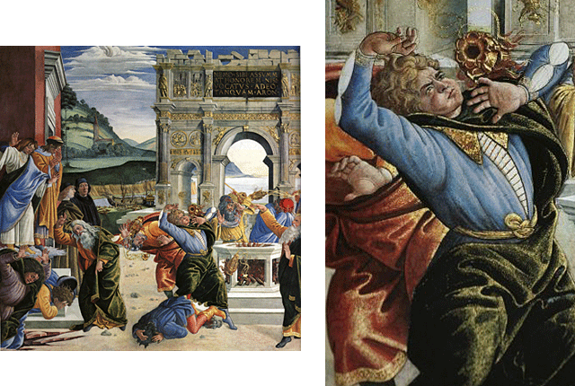 Castigo de los rebeldes, 1481-1482, Sandro Botticelli