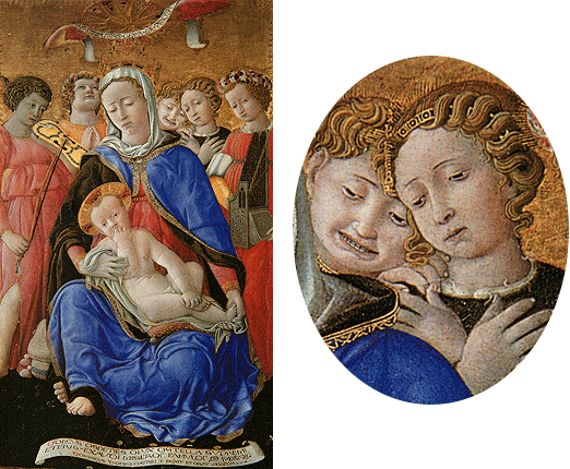 Madone à l'Enfant avec des anges musiciens, 1443, Domenico di Bartolo