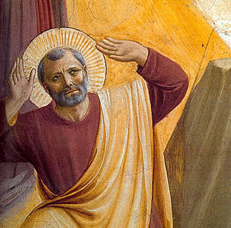 La Transfiguration, un apôtre, 1440-1441, Fra Angelico