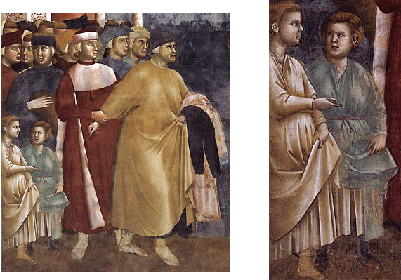 Le Renoncement aux biens, Giotto, Assise, église supérieure de Saint-François