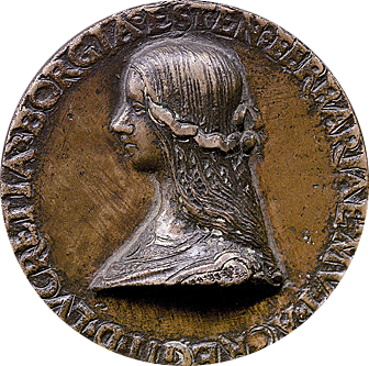 Portrait de Lucrèce Borgia, médaille 