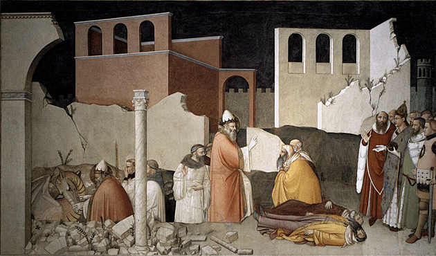 Miracle de saint Sylvestre, vers 1340, Maso di Banco, Florence, Santa Croce