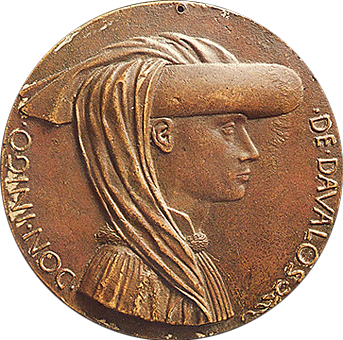Medalla con el retrato de Iñigo de Ávalos, 1449 Pisanello