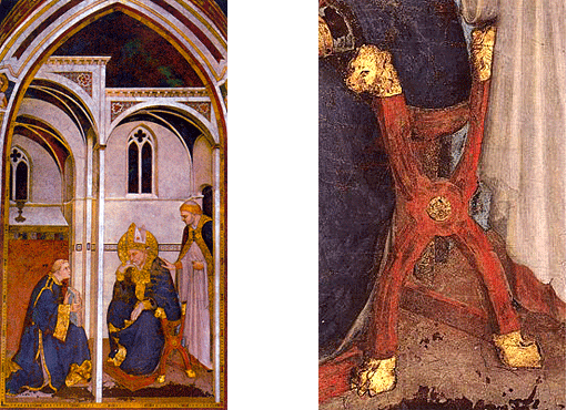 La meditación de san Martín, Simone Martini