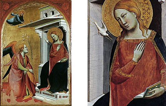 Anunciación, hacia 1343-1350, Taddeo Gaddi, Fiesole, Museo Bandini