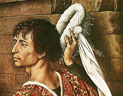 Retable de Sainte Colombe, portrait présumé de Charles le Téméraire, Rogier van der Weyden Retable de sainte Colombe, portrait présumé de Charles le Téméraire, Rogier van der Weyden