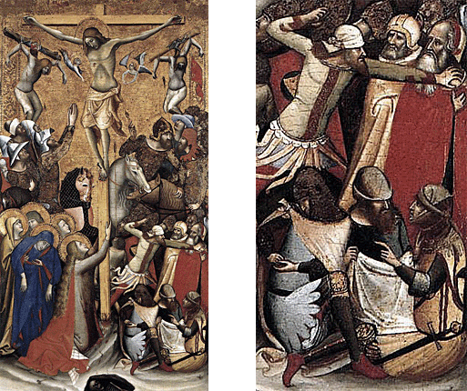 La Crucifixión, hacia 1335, Vitale da Bologna