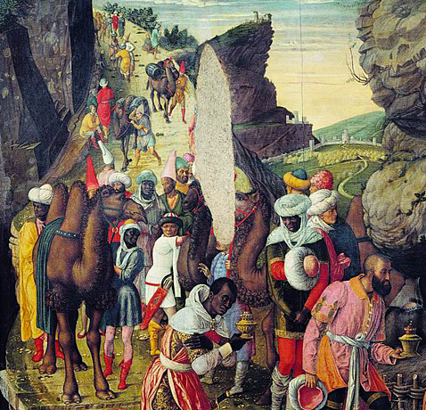 Adoración de los Reyes Magos, Andrea Mantegna