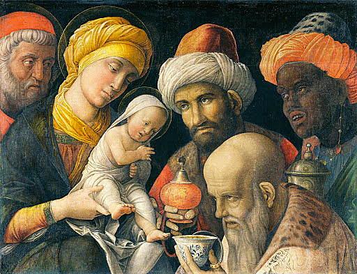 Adoración de los Reyes Magos, c. 1495-1505, Andrea Mantegna