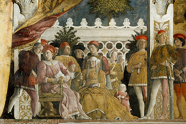 Chambre des Époux, la Cour, Andrea Mantegna