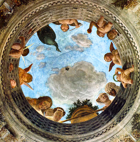 Cámara de los Esposos, óculo, Andrea Mantegna