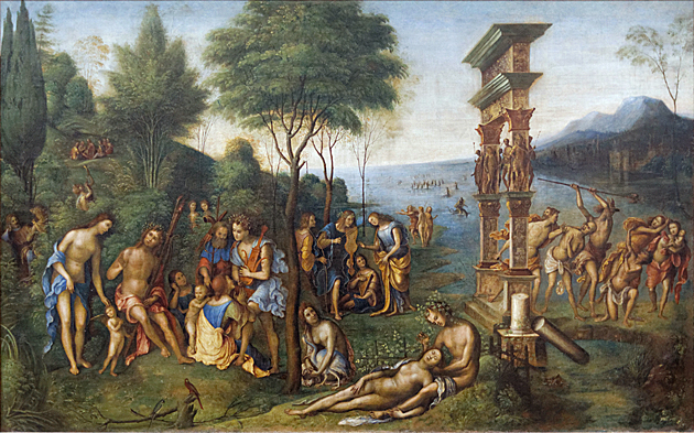 Le Règne de Comus, Andrea Mantegna et Lorenzo Costa