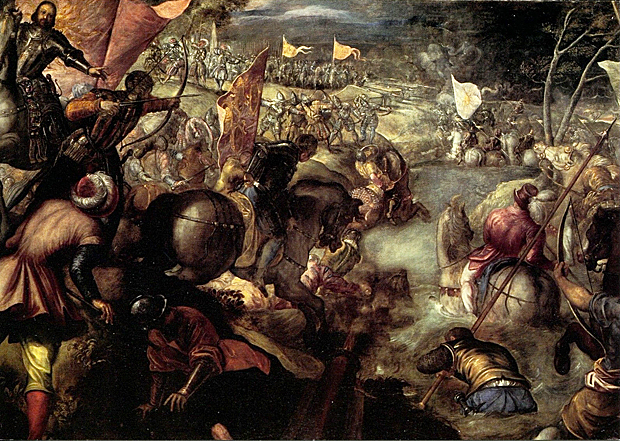 La batalla del río Taro, c. 1579, Jacopo Tintoretto