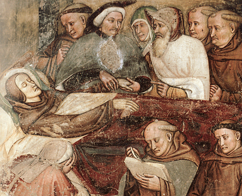 Mort de Saint Louis, après 1375, Serafino da Serafini, Montoue, San Francesco