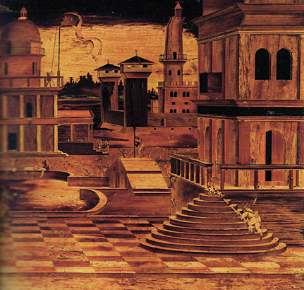 Panel de marquetería, c.1505, Antonio y Paolo Mola (Mantua, Palazzo Ducale, Corte Vecchia)