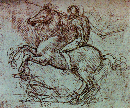 Étude pour le monument Sforza, Léonard de Vinci
