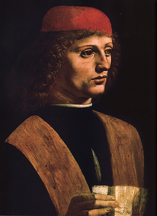 Portrait de musicien, vers 1490, Léonard de Vinci