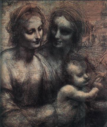 Carton avec Sainte Anne, Léonard de Vinci