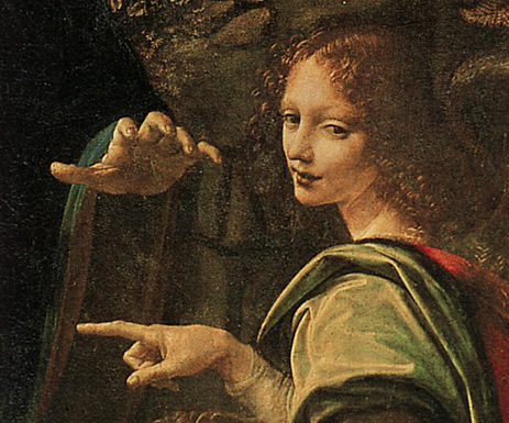 Vierge aux Rochers, ange, Léonard de Vinci