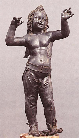 Figura alegórica de niño, 1430-1450, bronce, Donatello