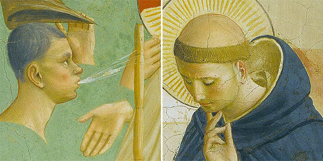 Le Christ bafoué, Fra Angelico, détail