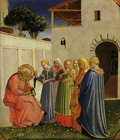 Imposición del nombre al Bautista, 1434-1435, Fra Angelico